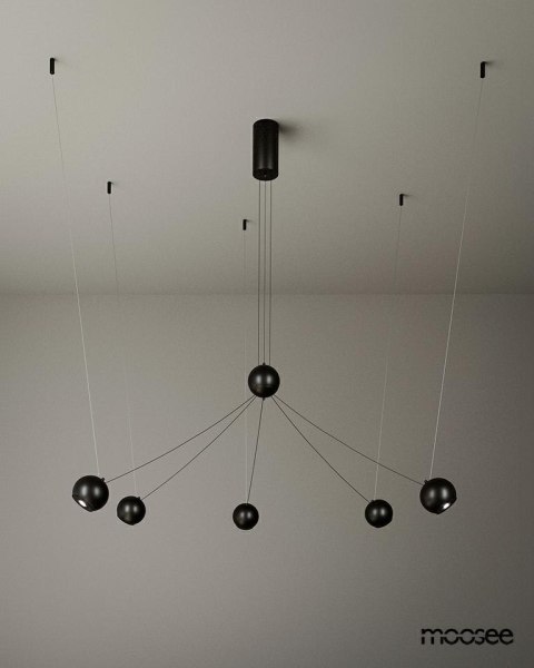 Moosee MOOSEE lampa wisząca OCTO 5 czarna