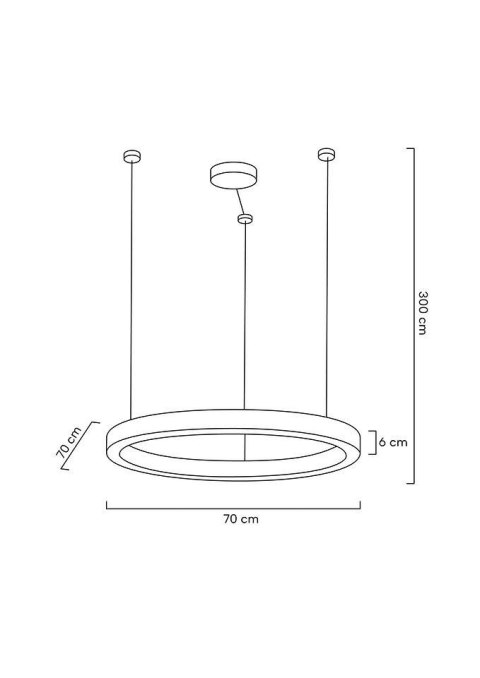 Moosee MOOSEE lampa wisząca RING LUXURY 70 złota