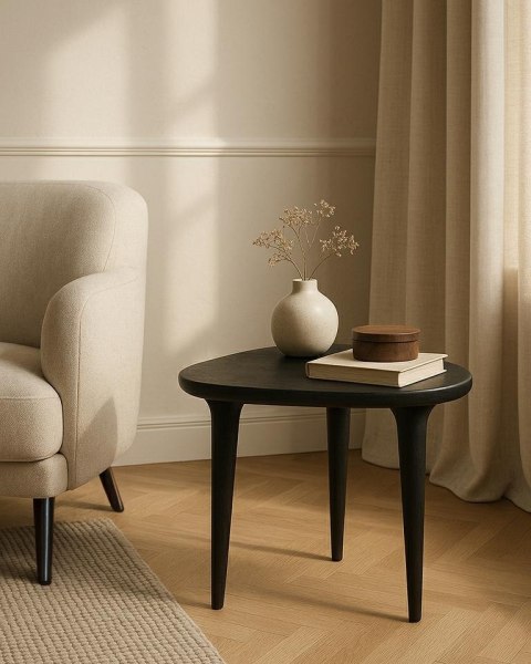 MaMaison MaMaison stolik LAMINAR 49 czarny / drewno