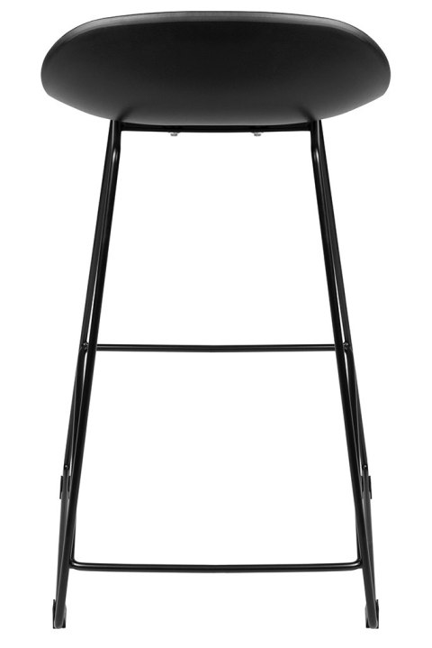 King Home Krzesło barowe ROLF czarne 66 cm - polipropylen, metal