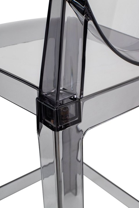 Krzesło barowe VICTORIA 65 cm dymione - poliwęglan