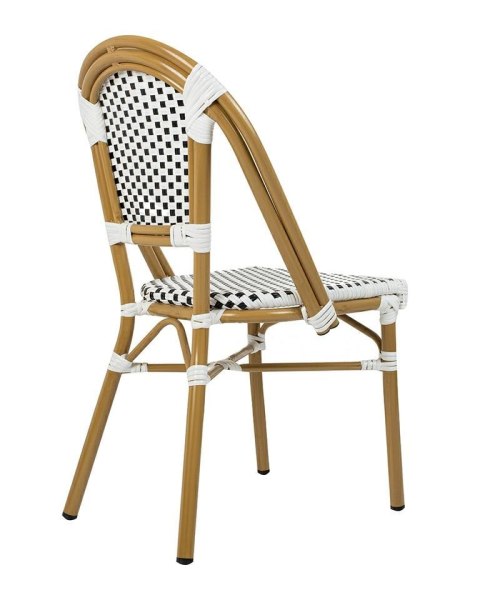 King Home Krzesło ogrodowe CAFE PARIS białe rattan