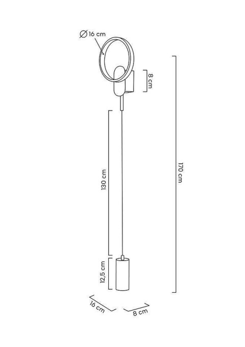 MOOSEE lampa ścienna COMO czarna