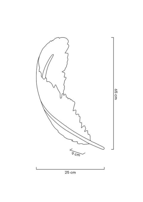 MOOSEE lampa ścienna PIÓRKO biała / złota