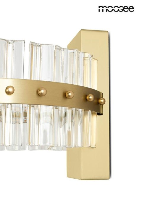 Moosee MOOSEE lampa ścienna SATURNUS WALL złota - LED, kryształ, stal szczotkowana