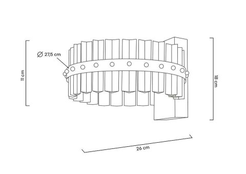 Moosee MOOSEE lampa ścienna SATURNUS WALL złota - LED, kryształ, stal szczotkowana