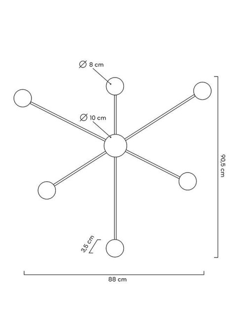 MOOSEE lampa ścienna SHADOW 6 CLOSE czarna