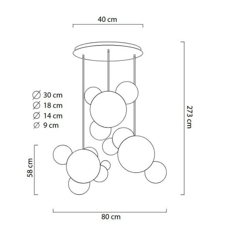 MOOSEE lampa wisząca CAPRI DISC 3 złota