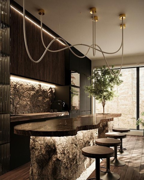 Moosee MOOSEE lampa wisząca LASSO 300 Smart złota