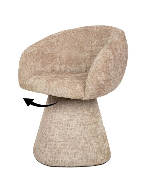 MaMaison krzesło obrotowe PEDRA beżowe