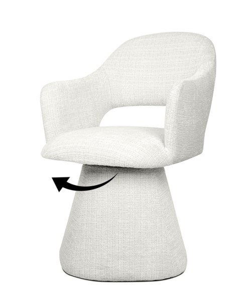 MaMaison krzesło obrotowe VERONA białe