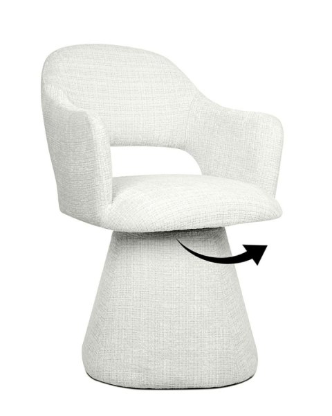 MaMaison krzesło obrotowe VERONA białe