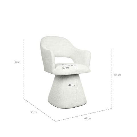 MaMaison krzesło obrotowe VERONA białe