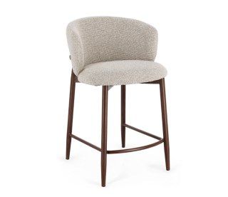 BIZZOTTO krzesło barowe AMALIA brązowe / beżowe