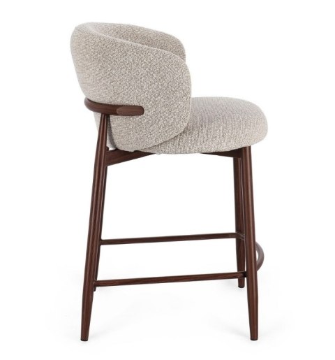 BIZZOTTO krzesło barowe AMALIA brązowe / beżowe