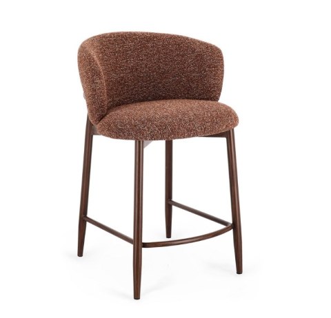 BIZZOTTO krzesło barowe AMALIA brązowe / czerwone