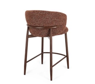 BIZZOTTO krzesło barowe AMALIA brązowe / czerwone