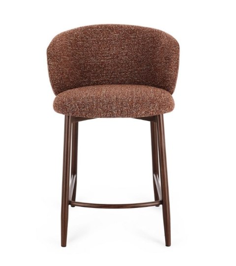 BIZZOTTO krzesło barowe AMALIA brązowe / czerwone