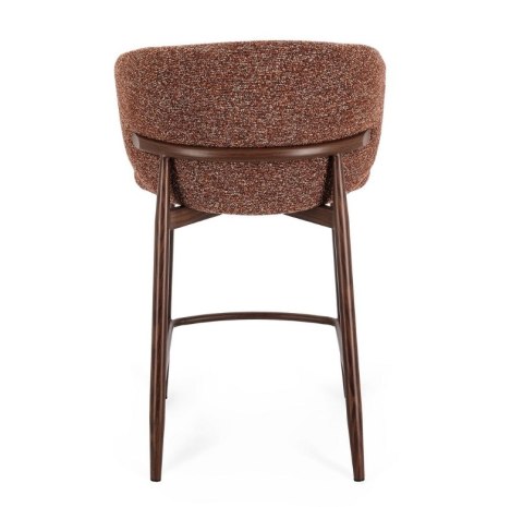 BIZZOTTO krzesło barowe AMALIA brązowe / czerwone