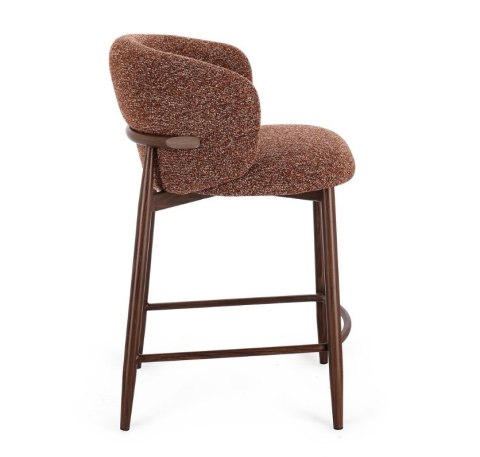 BIZZOTTO krzesło barowe AMALIA brązowe / czerwone