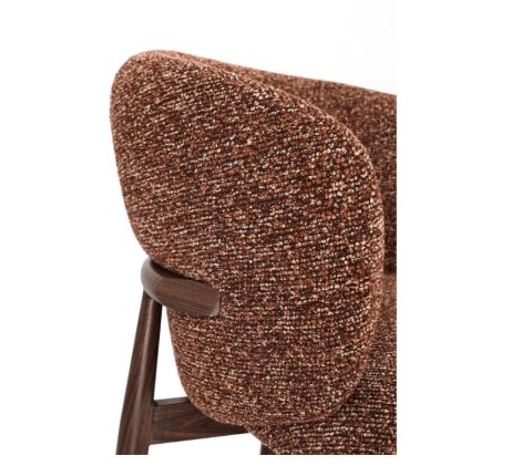 BIZZOTTO krzesło barowe AMALIA brązowe / czerwone