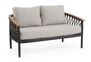 BIZZOTTO sofa 2-osobowa ogrodowa FENIX szara