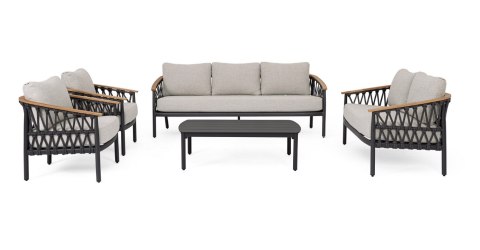 Bizzotto BIZZOTTO sofa 2-osobowa ogrodowa FENIX szara
