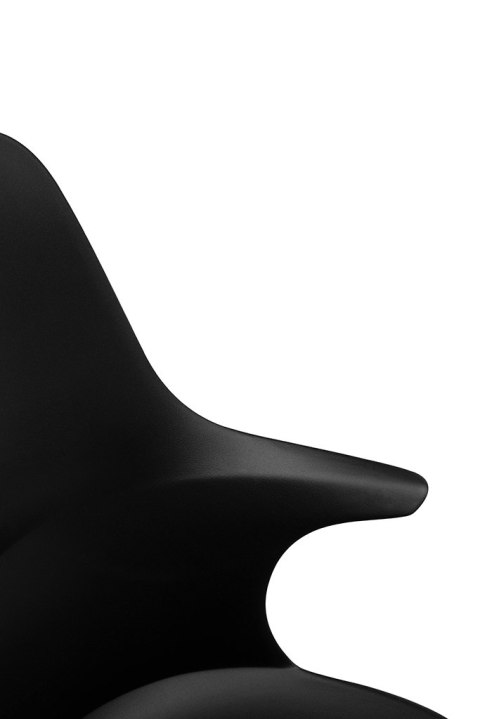 King Home Krzesło BRAZO HIGH czarne - polipropylen, metal