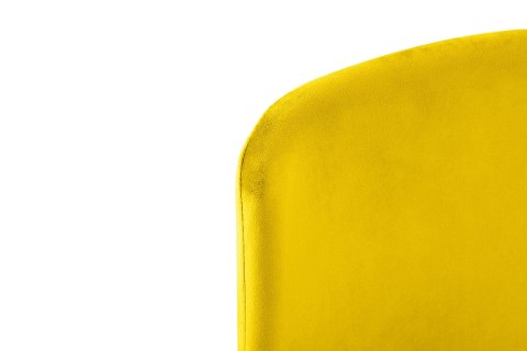 Krzesło DIEGO żółte - welur, podstawa czarno złota