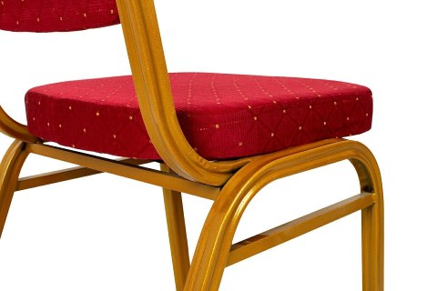 Krzesło bankietowe / konferencyjne HEROS czerwone / złote