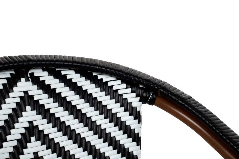 King Home Krzesło ogrodowe CAFE AZURE biały / czarny