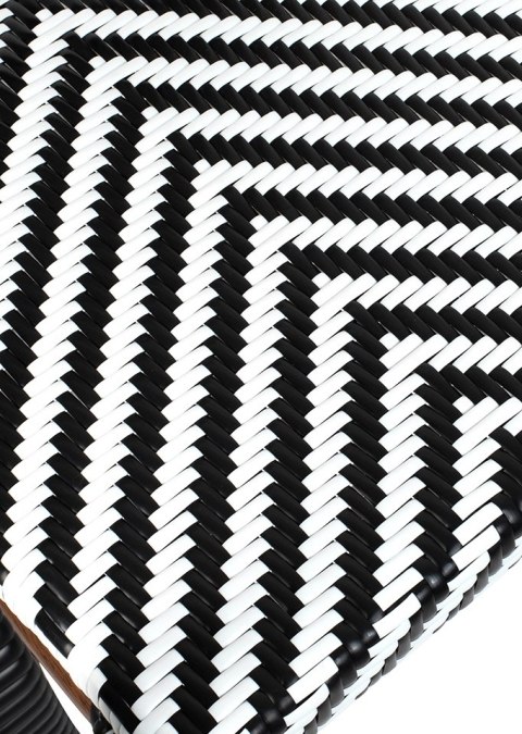 King Home Krzesło ogrodowe CAFE AZURE biały / czarny