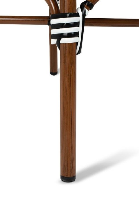 King Home Krzesło ogrodowe CAFE AZURE biały / czarny