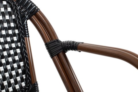 Krzesło ogrodowe CAFE PARIS ARM brązowe rattan