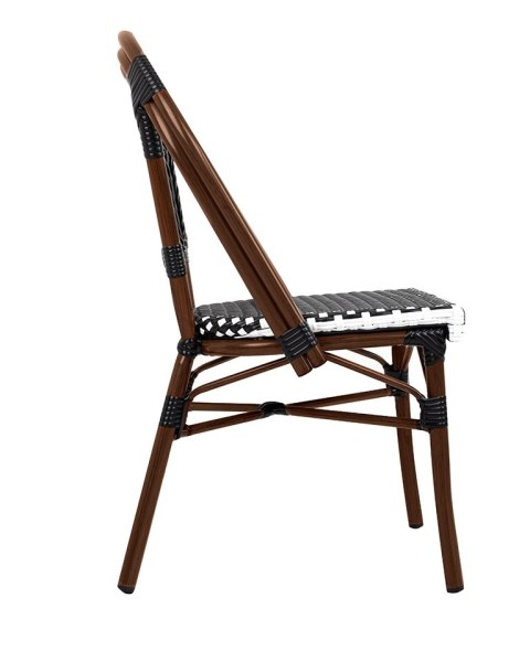 King Home Krzesło ogrodowe CAFE PARIS brązowe rattan