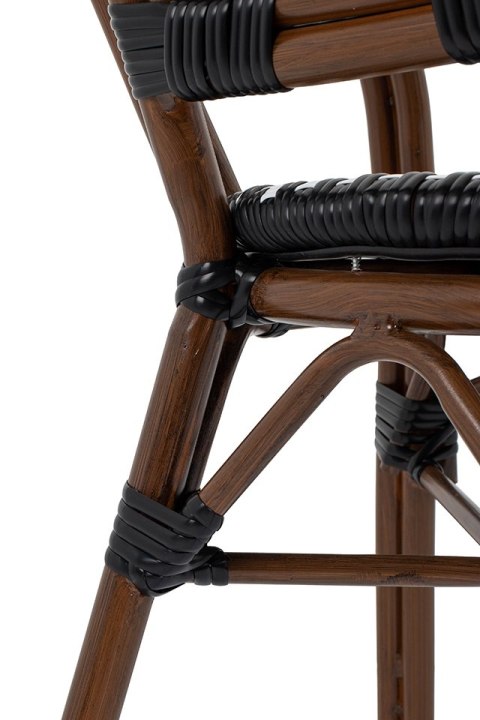 King Home Krzesło ogrodowe CAFE PARIS brązowe rattan