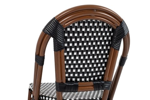 King Home Krzesło ogrodowe CAFE PARIS brązowe rattan