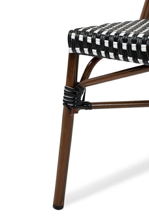 King Home Krzesło ogrodowe CAFE PARIS brązowe rattan