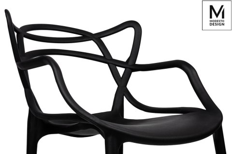 MODESTO krzesło HILO czarne-polipropylen