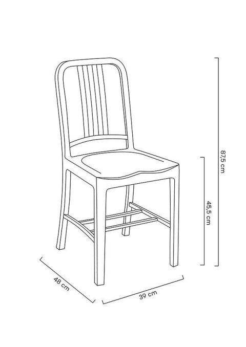 MODESTO krzesło VEGA czarne - polipropylen