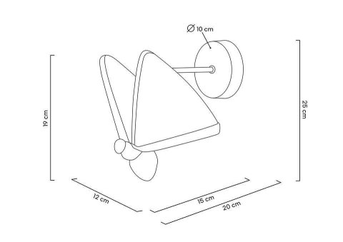 MOOSEE lampa ścienna BUTTERFLY S złota