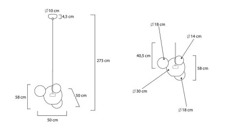 MOOSEE lampa wisząca CAPRI 4 złota