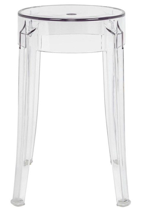 Stołek CHARLES 46 transparentny - poliwęglan
