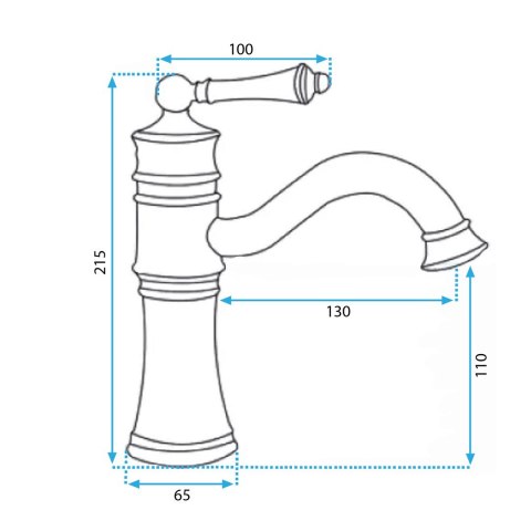 BATERIA UMYWALKOWA VINTAGE CZARNA PRZECIERAN NISKA