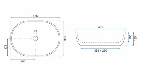 UMYWALKA LARA GREY MATT - NABLATOWA