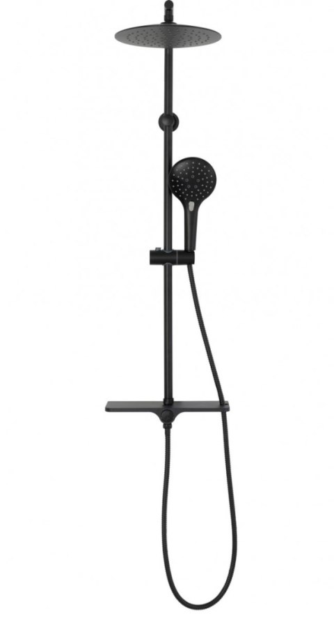 ZESTAW NATRYSKOWY MIKE CZARNY TERMOSTAT