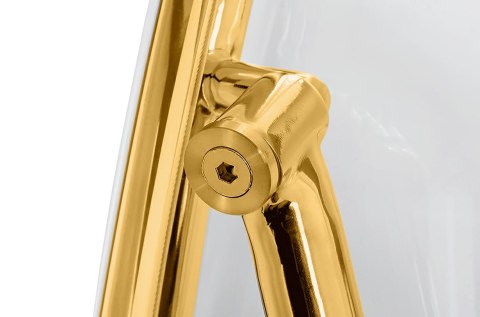 King Home Fotel BUBBLE STAND 2 GOLD VELVET poduszka czarna