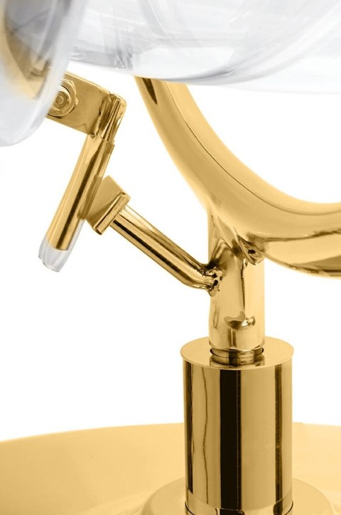 King Home Fotel BUBBLE STAND 2 GOLD VELVET poduszka czarna