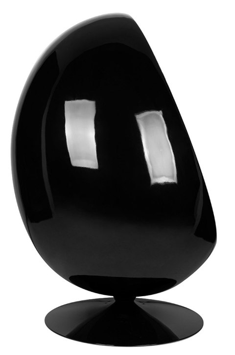 Fotel OVALIA BLACK niebieski - włókno szklane, metal