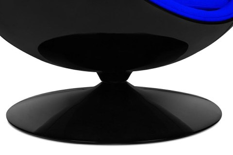 Fotel OVALIA BLACK niebieski - włókno szklane, metal